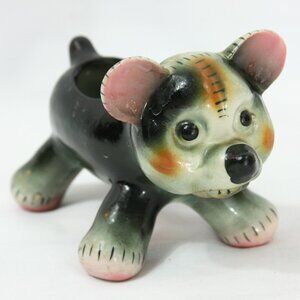 Vintage Made in Japan Teddy Bear Toy Ceramic Figurine Planter Vase 1950s MCM